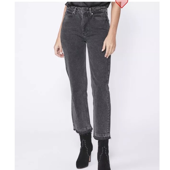 Paige Denim Sarah Straight Ankle Jeans Undone Hem Priscilla Deconstructed NWT - Picture 16 of 16